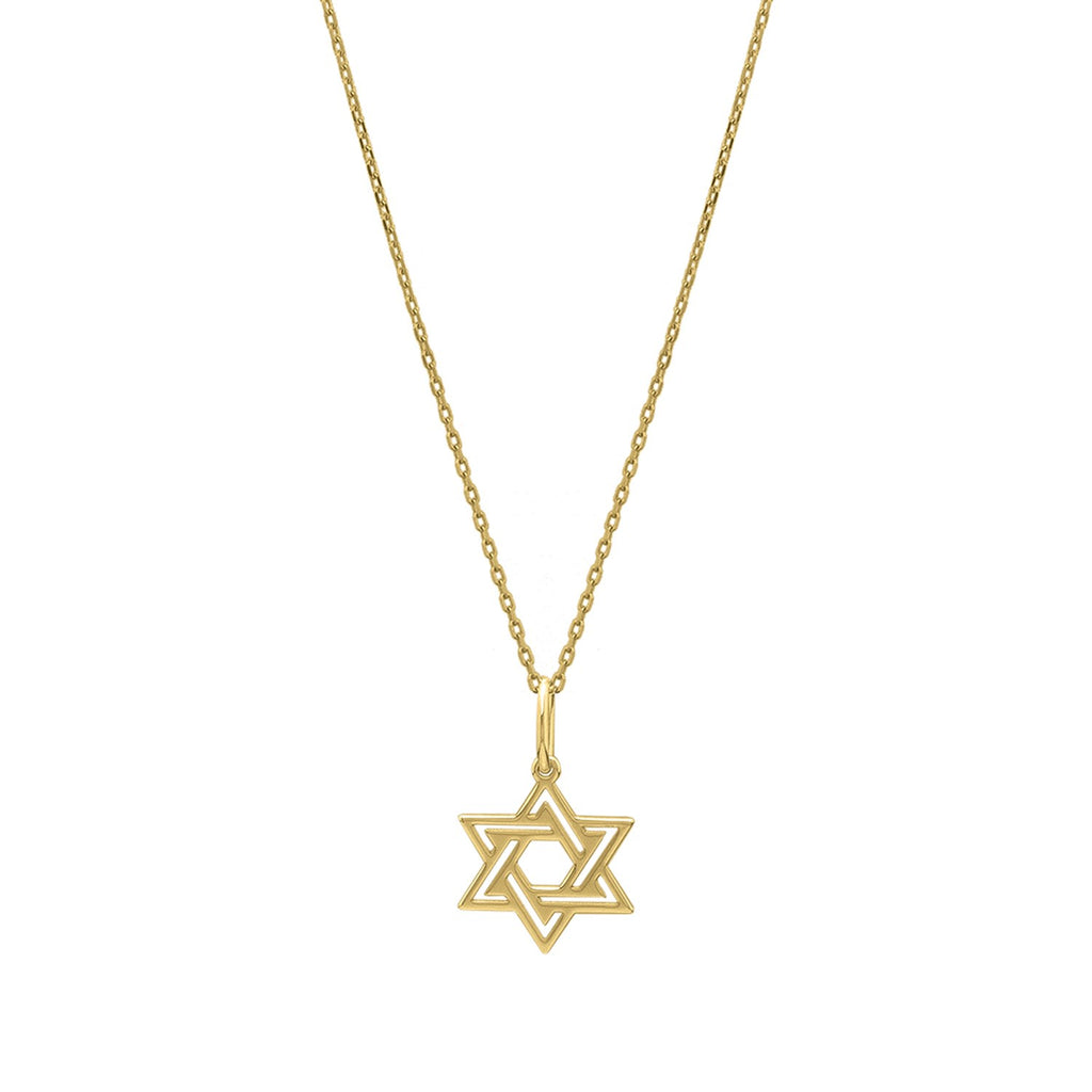 Star of David Necklace in 14K Yellow Gold