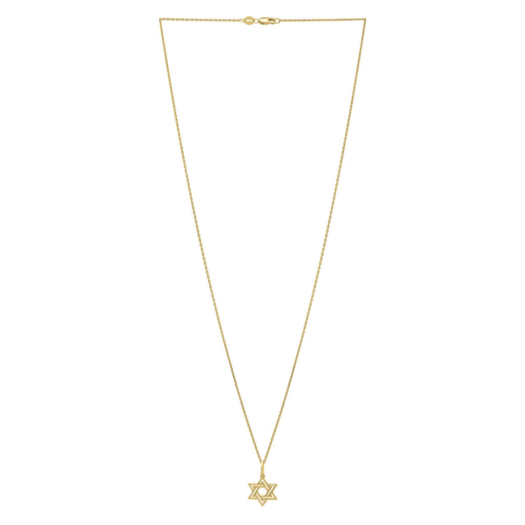 Star of David Necklace in 14K Yellow Gold