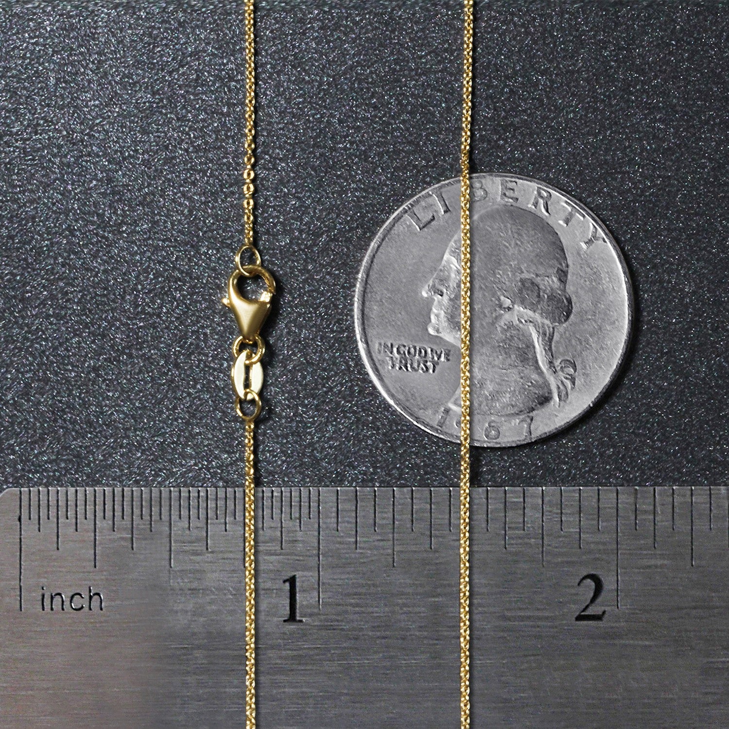 14k Yellow Gold Oval Cable Link Chain (0.85 mm)