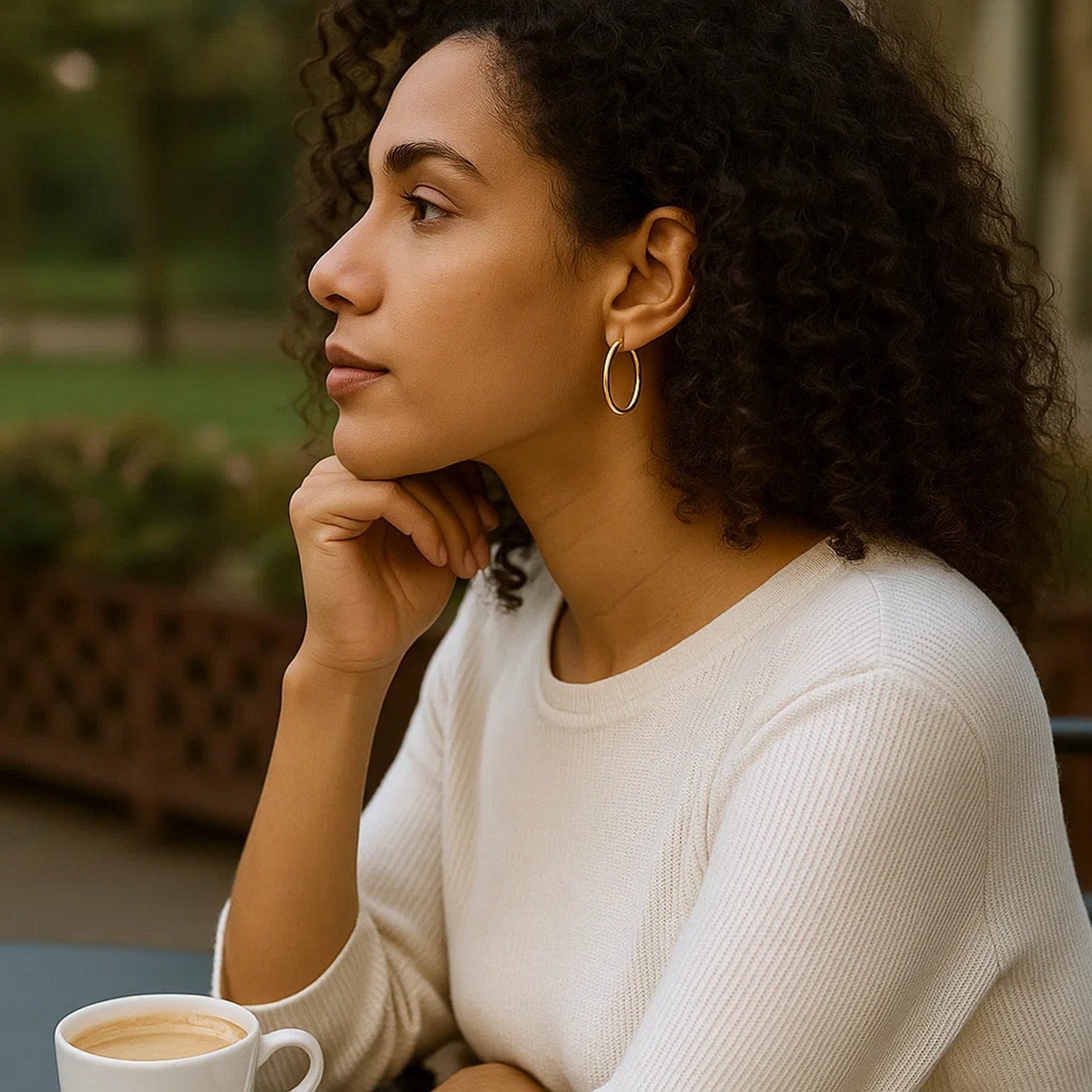 14k Yellow Gold Endless Oval Hoop Earrings(2x25mm)