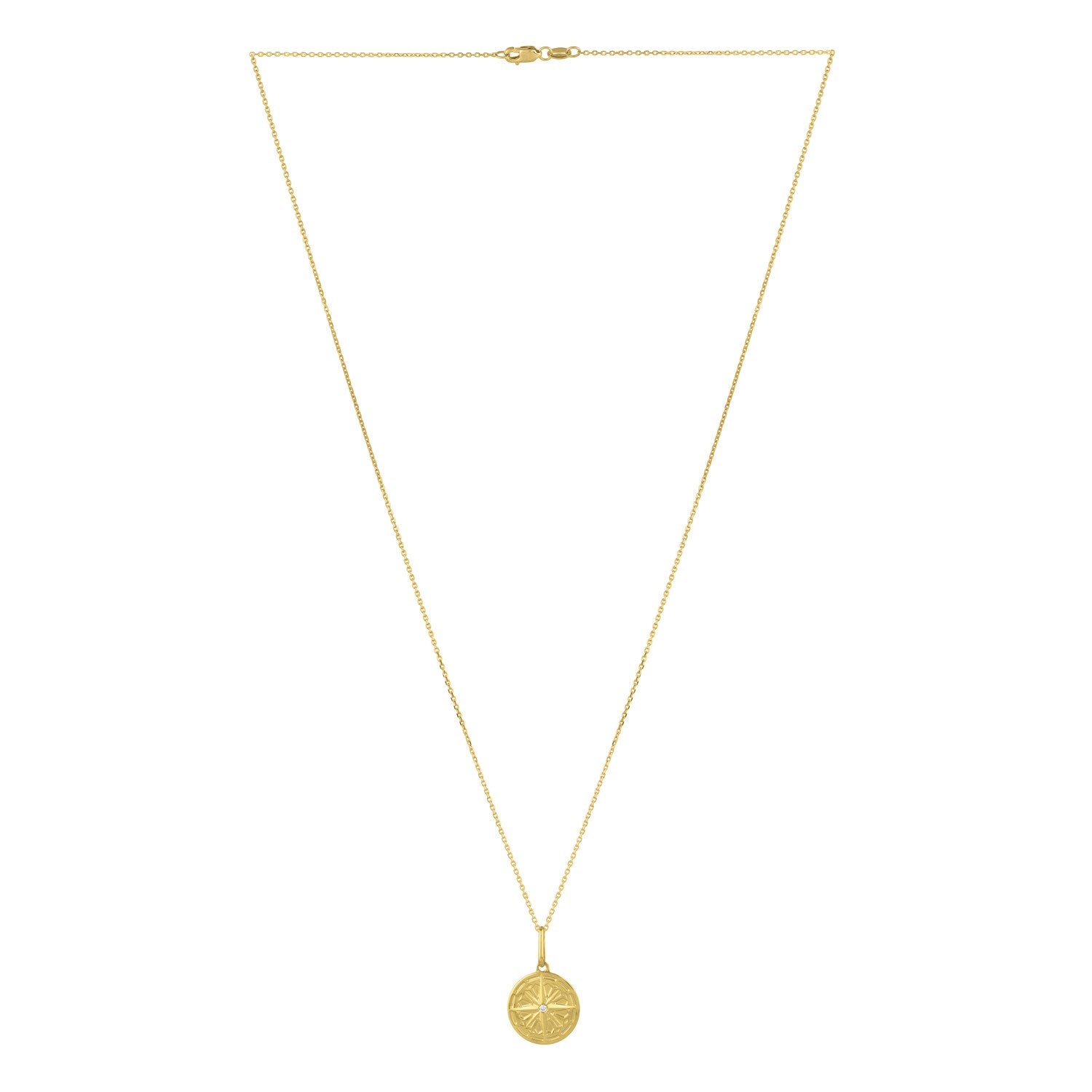 North Star Talisman Necklace in 14K Yellow Gold