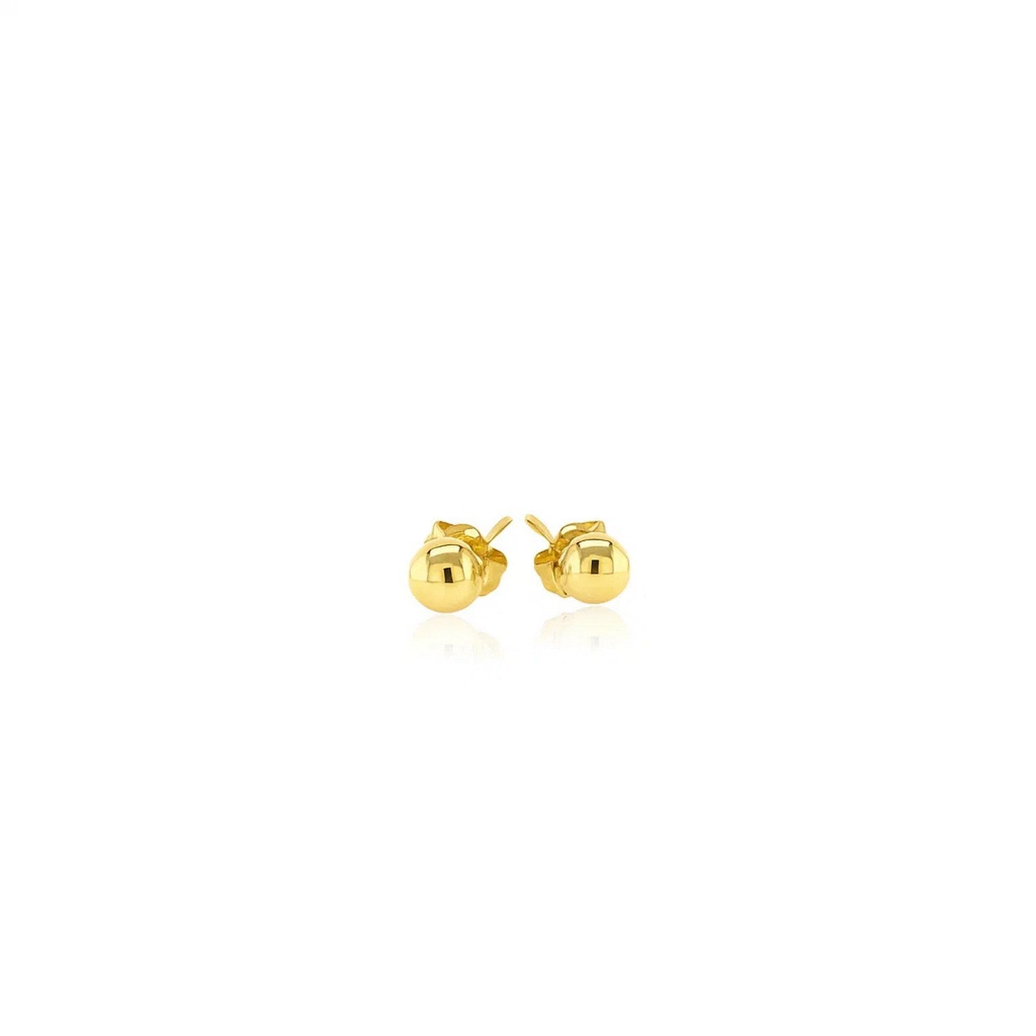 10k Yellow Gold Ball Style Stud Earrings (4mm)