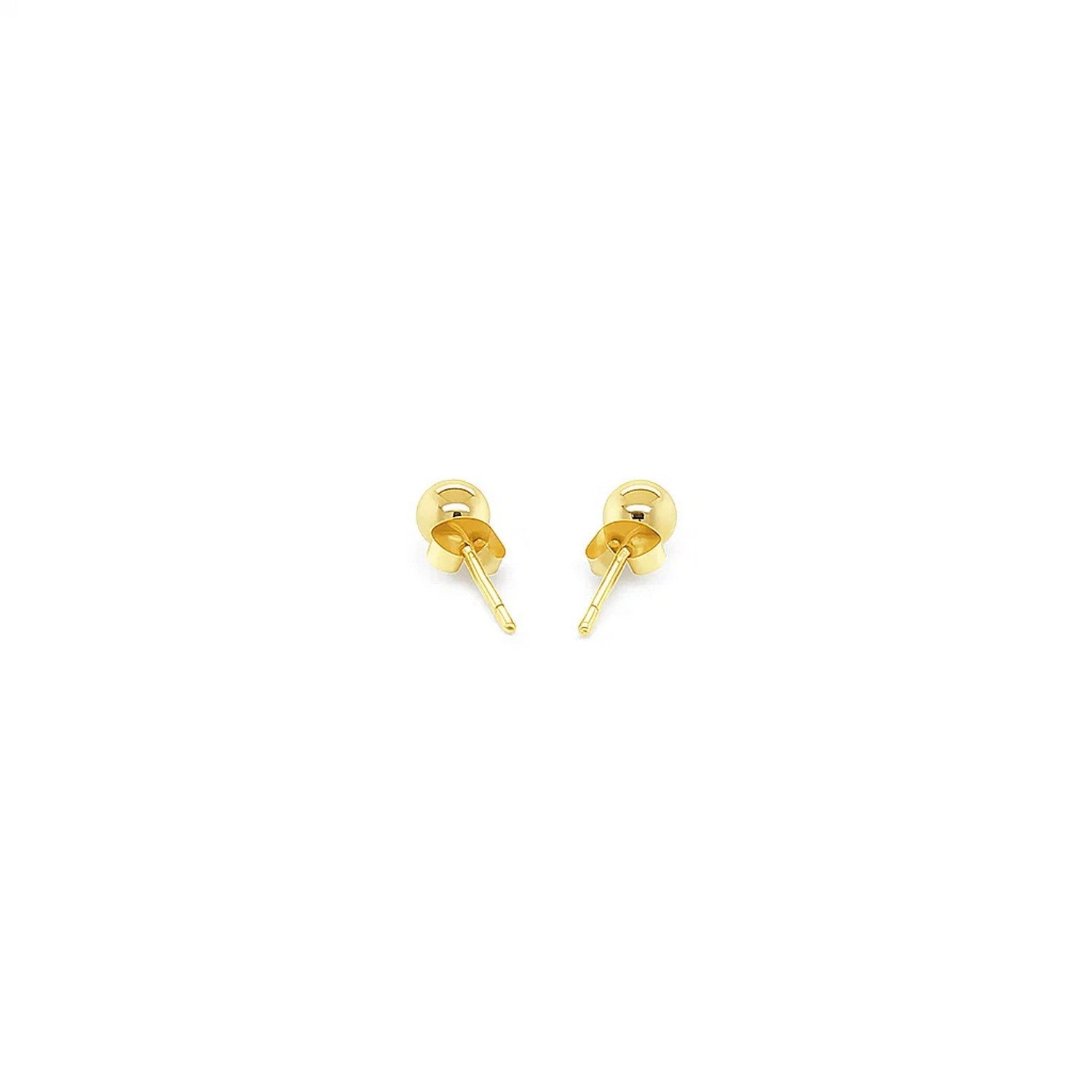 10k Yellow Gold Ball Style Stud Earrings (4mm)