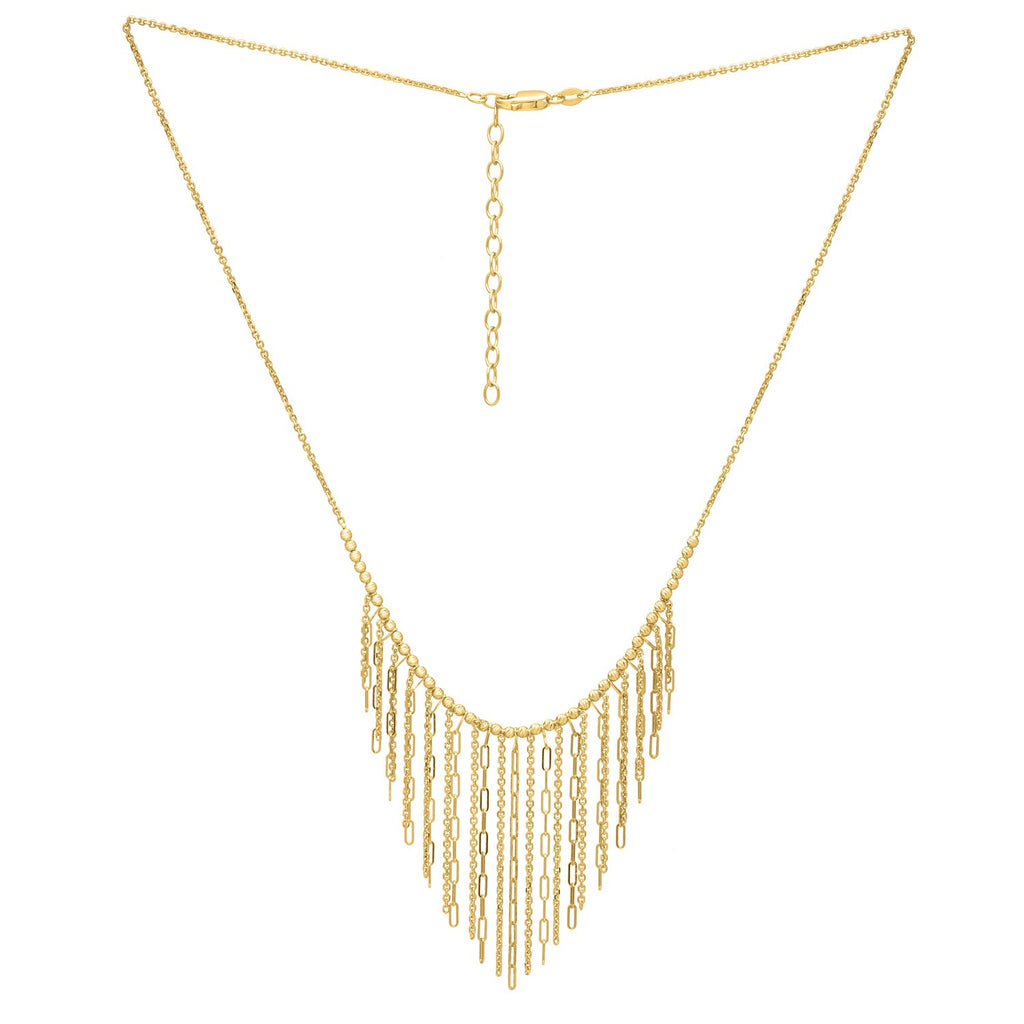 Graduated Fringe Necklace in 14K Yellow Gold