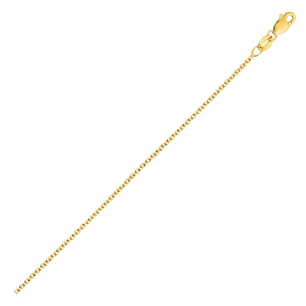 14k Yellow Gold Round Cable Link Chain (2.6 mm)