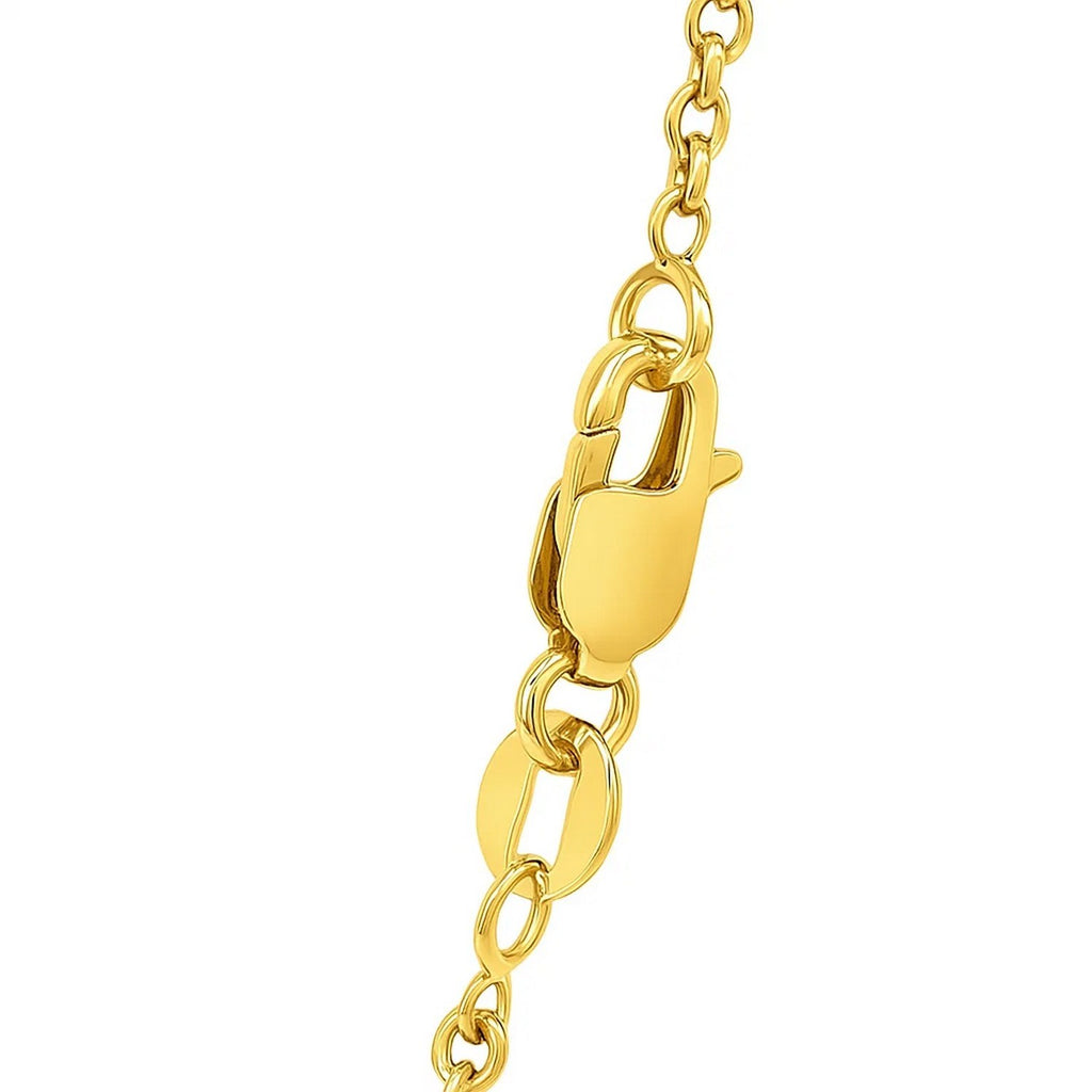 14k Yellow Gold Round Cable Link Chain (2.6 mm)