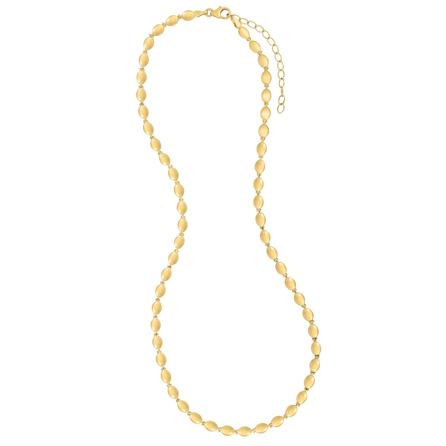 14K Yellow Gold Pebble Bead Chain (4.00 mm)
