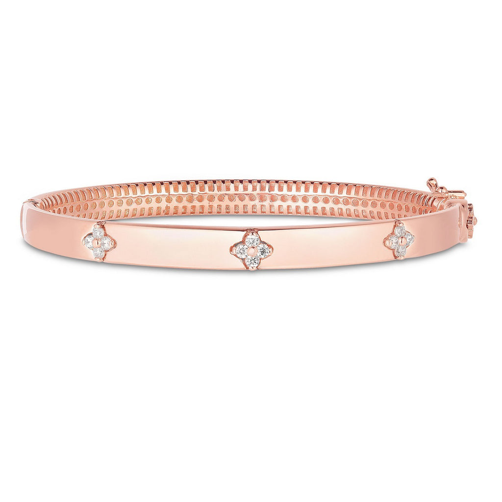 14k Rose Gold Trilogy Diamond Bangle (5.40 mm)