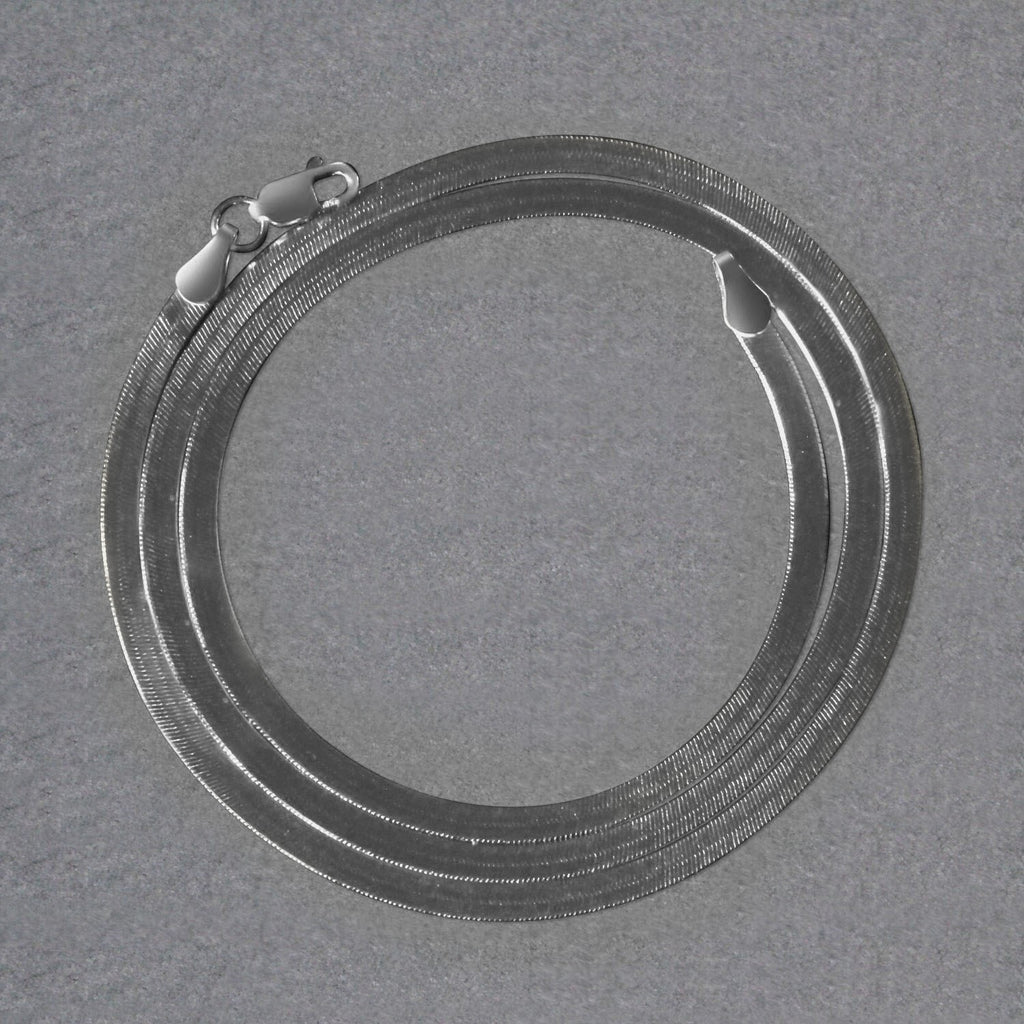 Sterling Silver Rhodium Plated Herringbone Chain (3.30 mm)