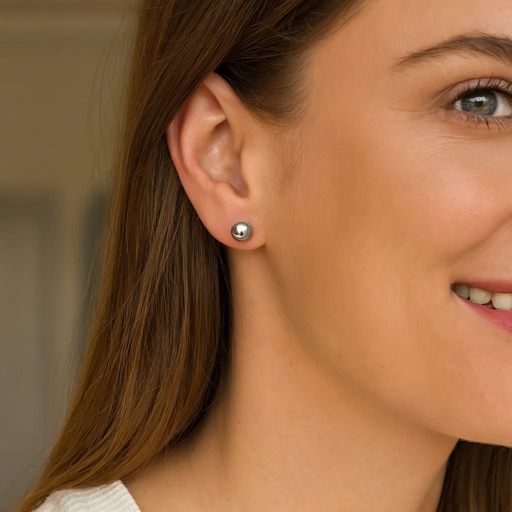 Sterling Silver Ball Stud Earrings (7.00 mm)