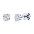 Lab-Grown Diamond Stud Earrings in Sterling Silver