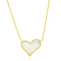 Sterling Silver Mother of Pearl Heart Necklace