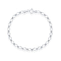 Sterling Silver Flat Link Anklet – Minimal Chain Design