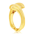 Sterling Silver High-Polished Puffed Bypass Ring