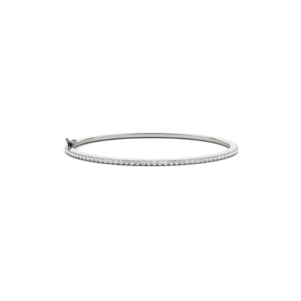 Diamond Hinged In-Line Bangle Bracelet 0.50 CTW