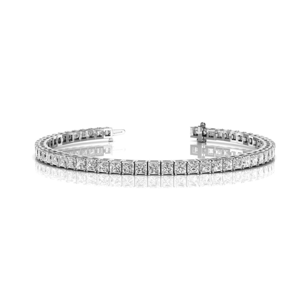 Cushion Shape Diamond Tennis Bracelet 4 CTW