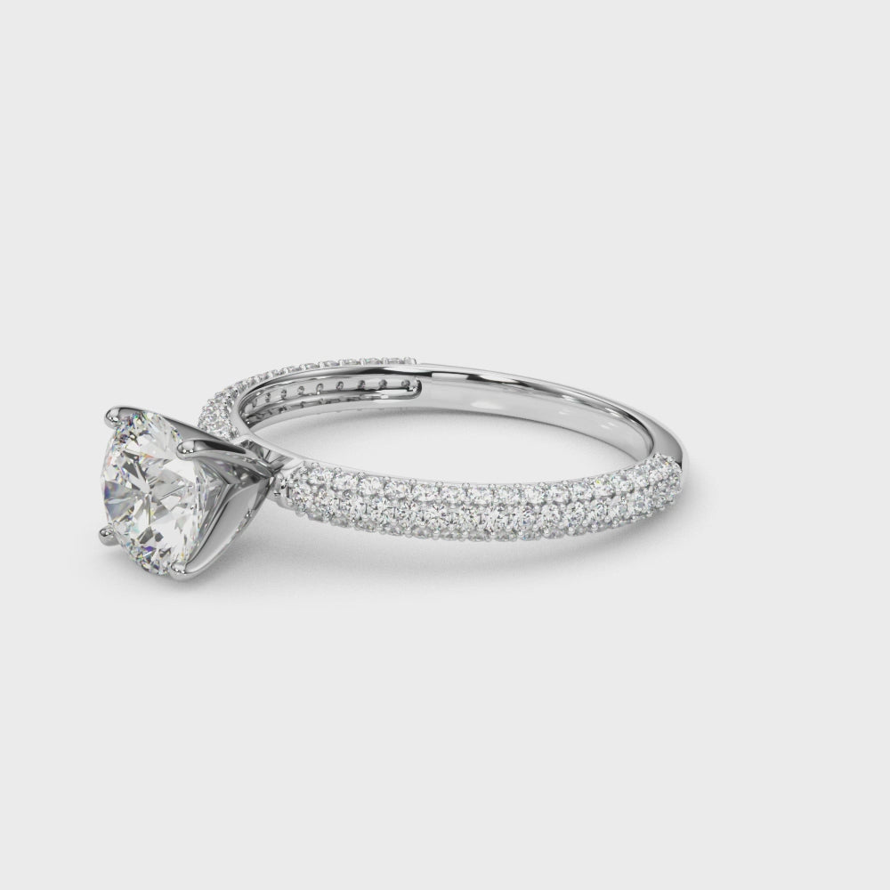 Pavé Diamond Engagement Ring Semi Mount