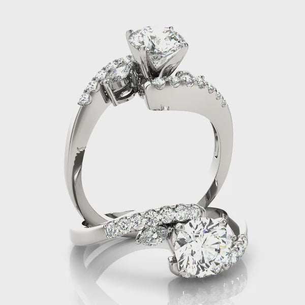 Bypass Marquise Fancy Shape Engagement Ring
