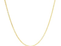 14k Yellow Gold Round Cable Link Chain (1.30 mm)
