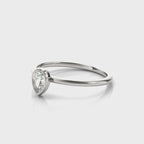 Pear Shape Solitaire Stackable Engagement Ring