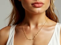 Layering Saturn Bead Necklace in 14K Yellow Gold