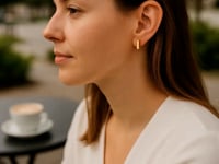 14k Yellow Gold Polished Rectangular Post Earrings