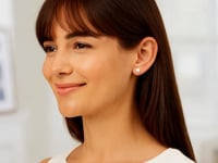 14k Yellow Gold Freshwater Cultured White Pearl Stud Earrings (8mm)