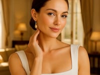 14k Yellow Gold Polished Teardrop Motif Drop Earrings