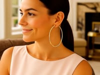 14k Yellow Gold Large Polished Hoop Earrings(2x70mm)