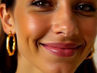 14k Yellow Gold Large Bamboo Hoops