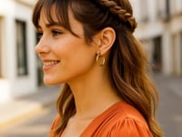 14k Yellow Gold Polished Hoop Earrings (4x25mm)