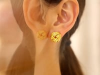 Love Knot Post Earrings in 14k Yellow Gold
