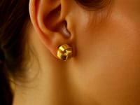 14k Yellow Gold Fancy Knot Stud Earrings