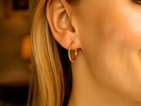 14k Yellow Gold Polished Hoop Earrings (2x20mm)