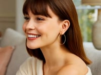 14k Yellow Gold Polished Hoop Earrings (2x40mm)