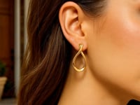 14k Yellow Gold Polished Tear Drop Earrings