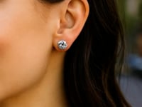 Petite Sterling Silver Polished Love Knot Earrings(9mm)