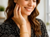 Moon Cut Bead Stretch Bracelet in 14K Yellow Gold (2.90 mm)