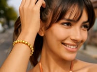 Polished 8mm Bead Bracelet in 14K Yellow Gold (8.00 mm)