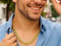 14k Yellow Gold 22 inch Polished Curb Chain Necklace