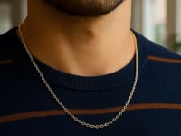 14k Yellow Gold Round Cable Link Chain (2.4 mm)