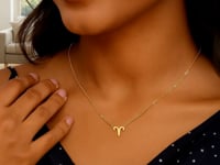 14K Yellow Gold Aries Necklace