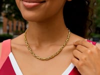 14k Yellow Gold French Cable Link Necklace (6mm)