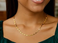 14K Yellow Gold Flat Pebble Link Necklace (2.50 mm)