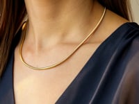 14K Yellow Gold Oval Snake Chain (2.60 mm)