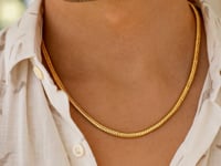 14K Yellow Gold Lite Oval Snake Chain (3.30 mm)