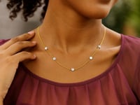 14K Two Tone Gold Classic Paperclip Chain Necklace