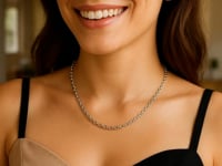 Sterling Silver Rhodium Plated Round Cable Chain (2.60 mm)