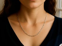 Sterling Silver Rhodium Plated Paperclip Chain (1.80 mm)