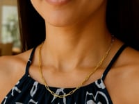 Sterling Silver Gold Plated Paperclip Chain (2.95 mm)